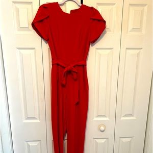 Calvin Klein red jumpsuit